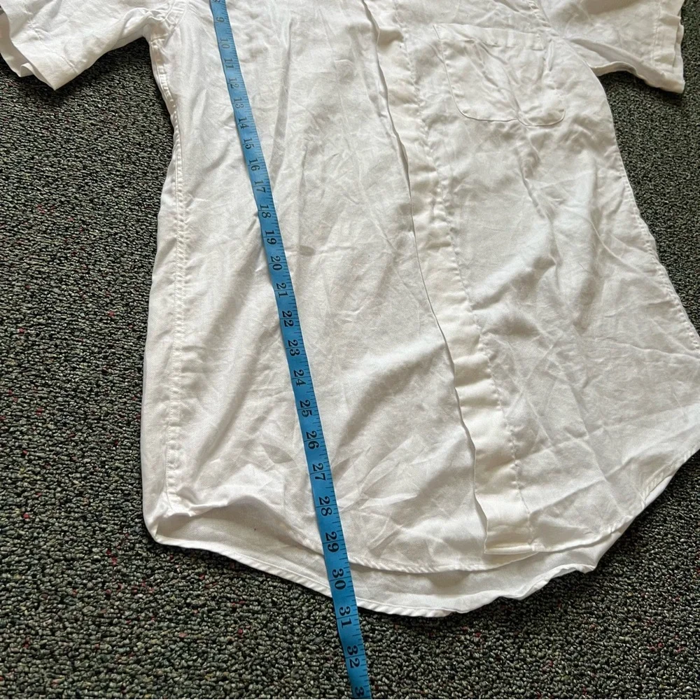 ADONIS White Cotton Short Sleeve Button Down Formal Fancy Dress Shirt Neck 14.5 - Picture 12 of 16